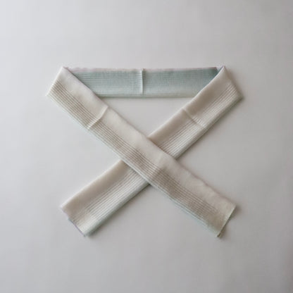 帯揚げ「縮緬縞パール半々三色暈し-pu/ye/gr」和小物さくら