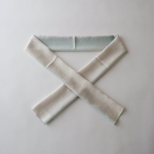 帯揚げ「縮緬縞パール半々三色暈し-pu/ye/gr」和小物さくら