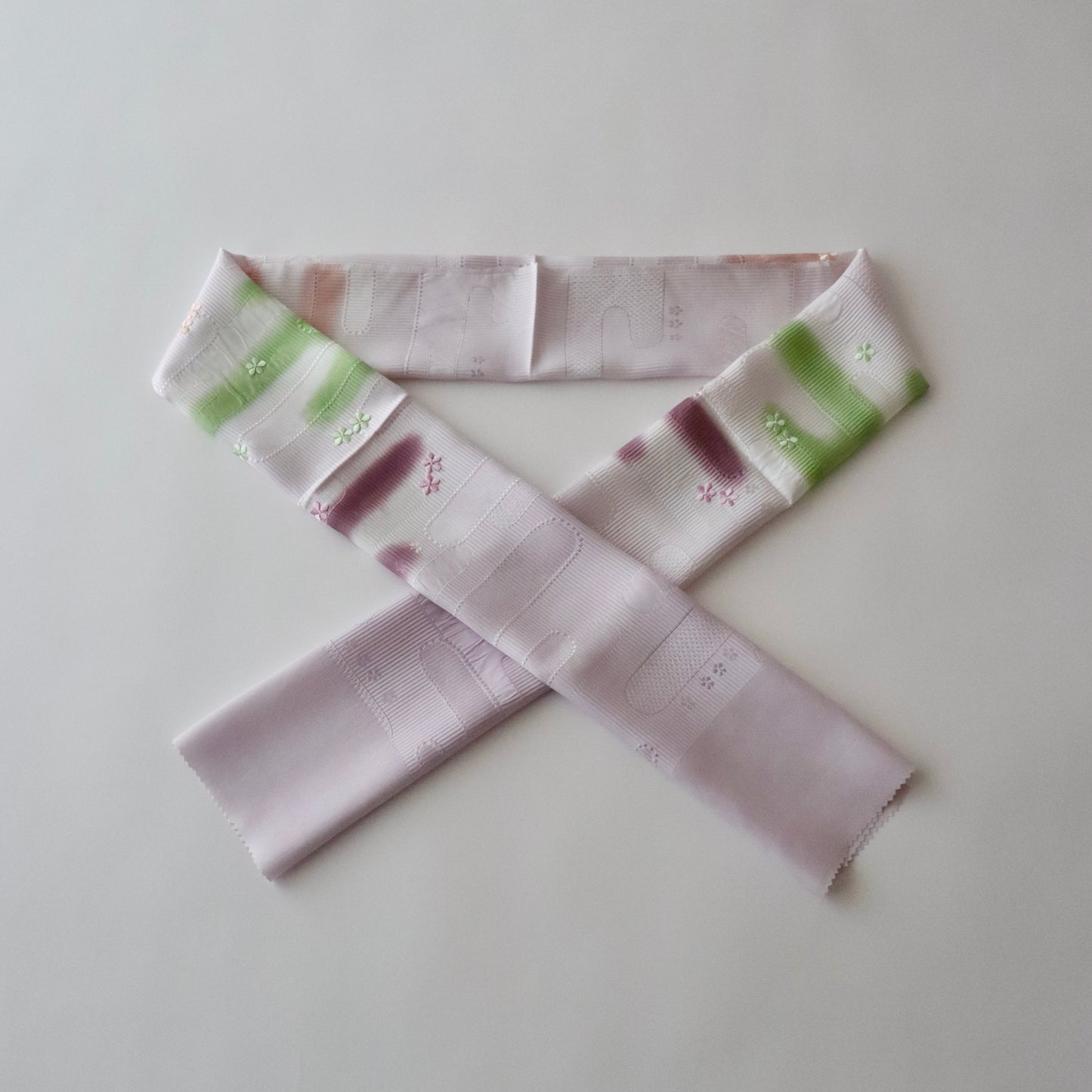 帯揚げ「霞花刺繍 - lt purp」和小物さくら