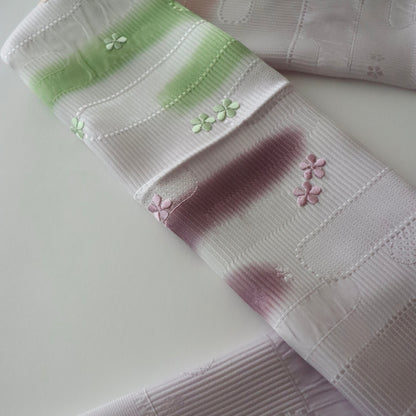 帯揚げ「霞花刺繍 - lt purp」和小物さくら