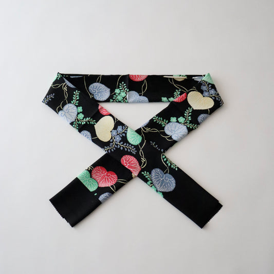 帯揚げ「葵 blk - 多ち花」和小物さくら