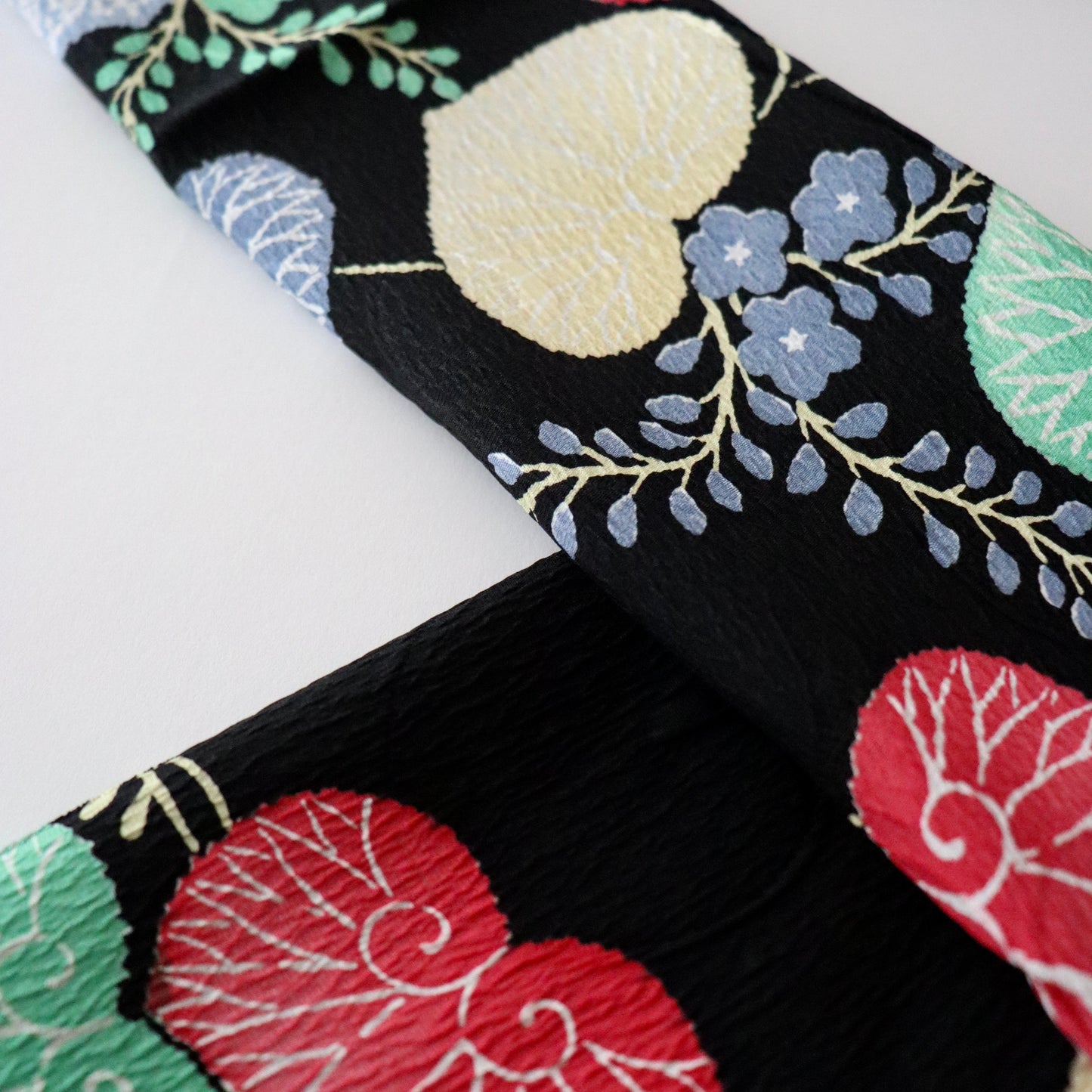 帯揚げ「葵 blk - 多ち花」和小物さくら