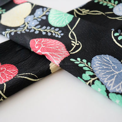 帯揚げ「葵 blk - 多ち花」和小物さくら