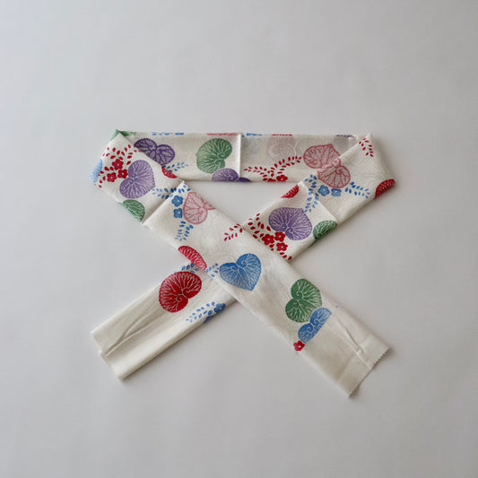 帯揚げ「葵 wht - 多ち花」和小物さくら