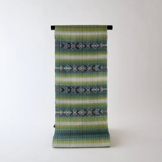 九寸名古屋帯「総ロートン織 - 山原路」工房 真南風