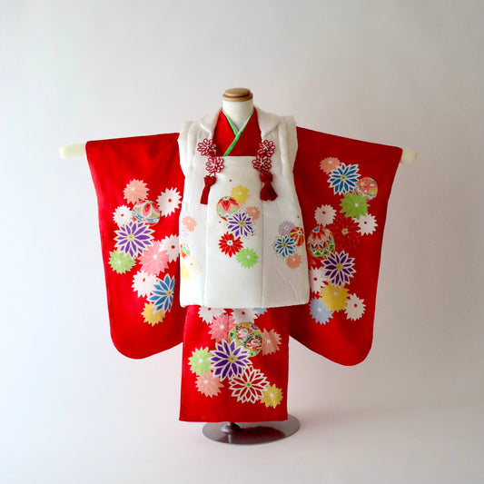三歳 御祝着セット「友禅 花尽くし」