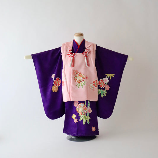 三歳 御祝着セット「友禅 竹華」