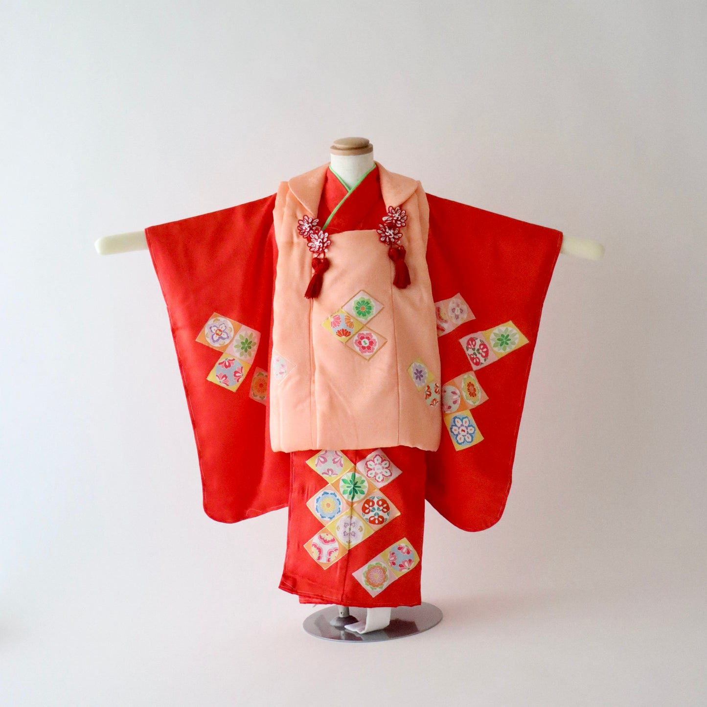 三歳 御祝着セット「友禅 菱文繋ぎ」