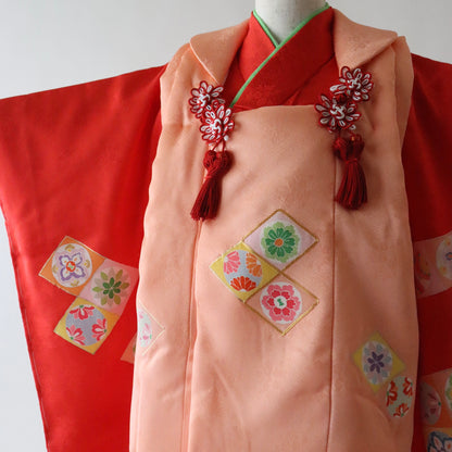 三歳 御祝着セット「友禅 菱文繋ぎ」