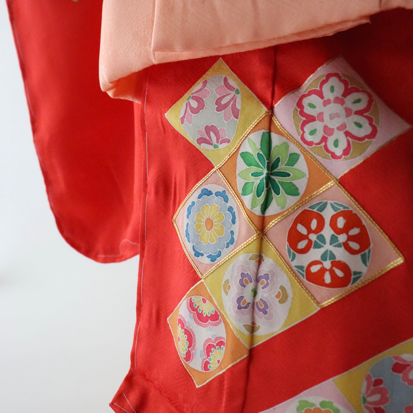 三歳 御祝着セット「友禅 菱文繋ぎ」