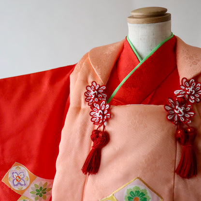 三歳 御祝着セット「友禅 菱文繋ぎ」