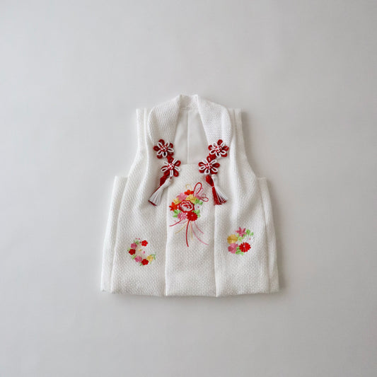 三歳 被布「刺繍 薬玉花丸文」