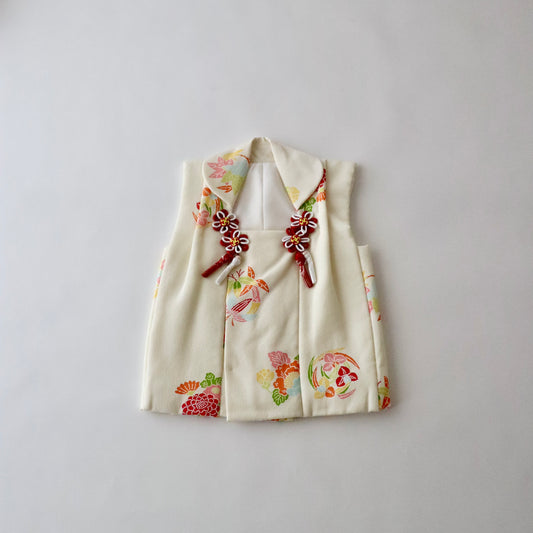 三歳 被布「型染 花丸文」