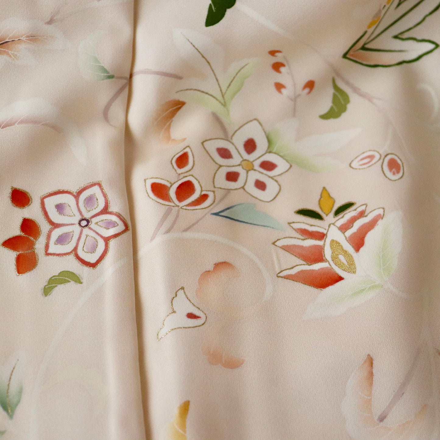 訪問着「手描き京友禅 - 宝相華百花」高橋啓