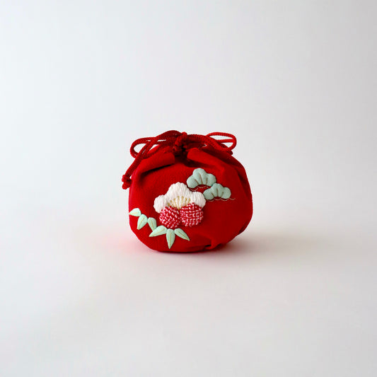 七五三 三歳御祝着向け巾着「松竹梅 - rd」大原商店