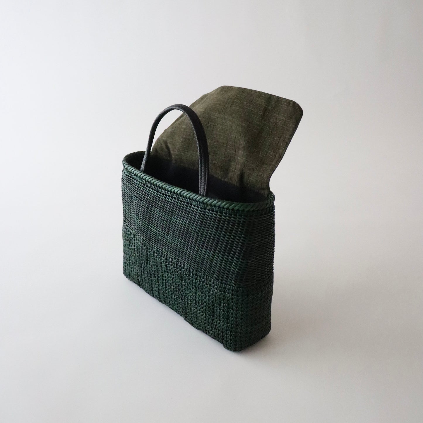 藤バッグ「藤手編 - bk-grn」和小物さくら