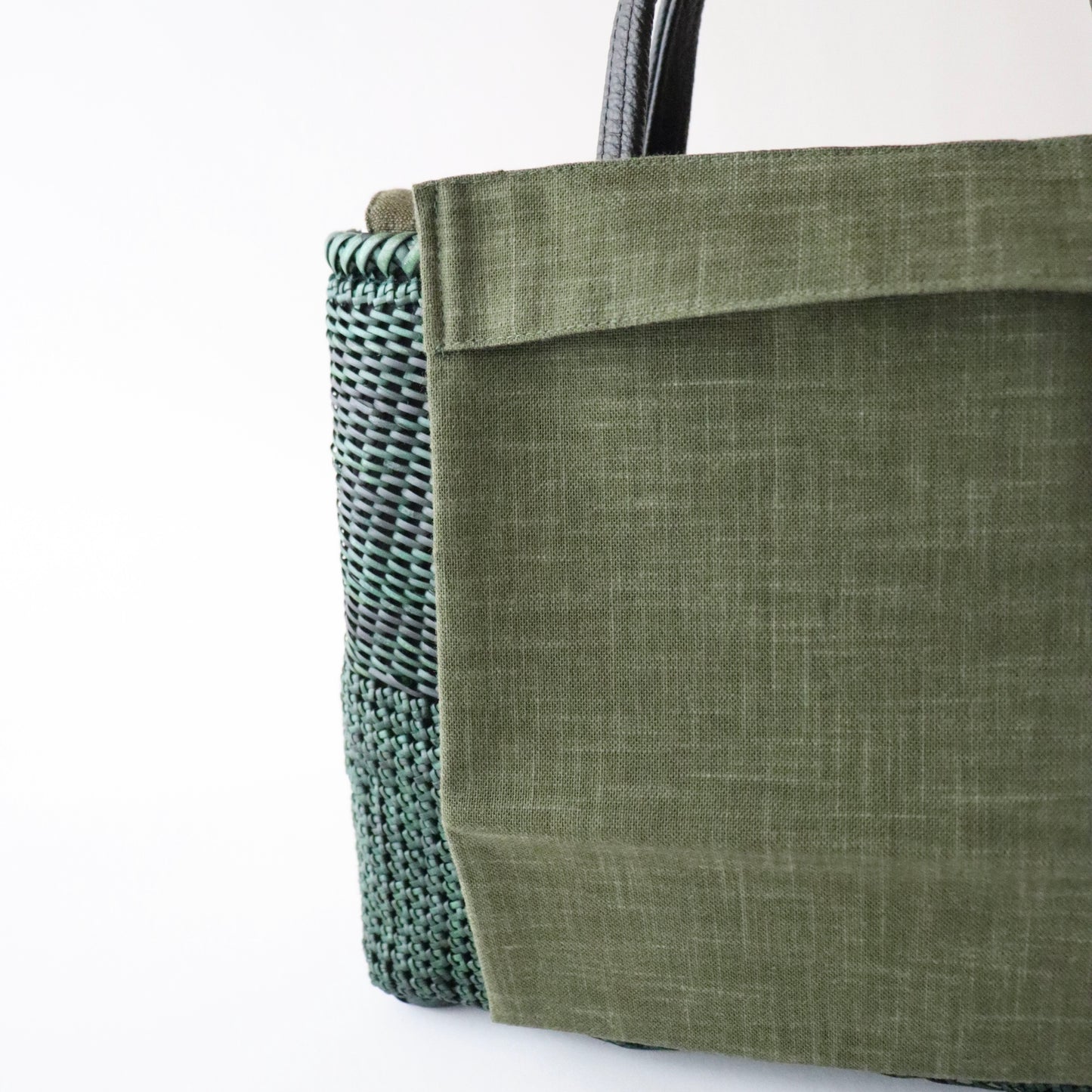 藤バッグ「藤手編 - bk-grn」和小物さくら