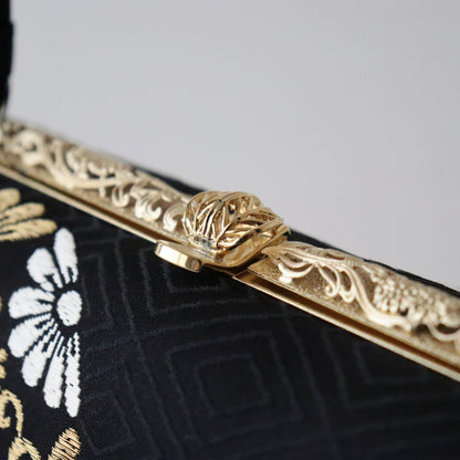 草履バッグセット「丸華文・黒」和小物さくら