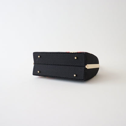 草履バッグセット「丸華文・黒」和小物さくら