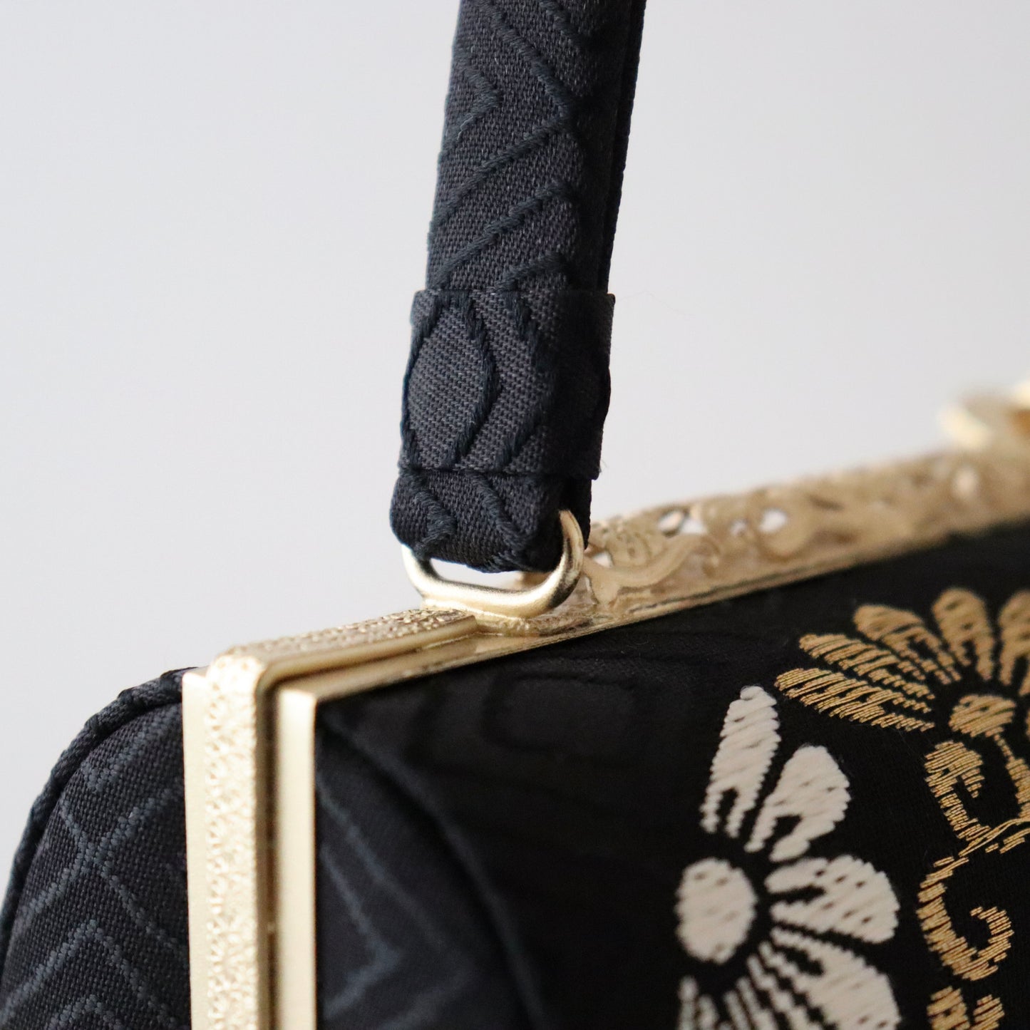 草履バッグセット「丸華文・黒」和小物さくら