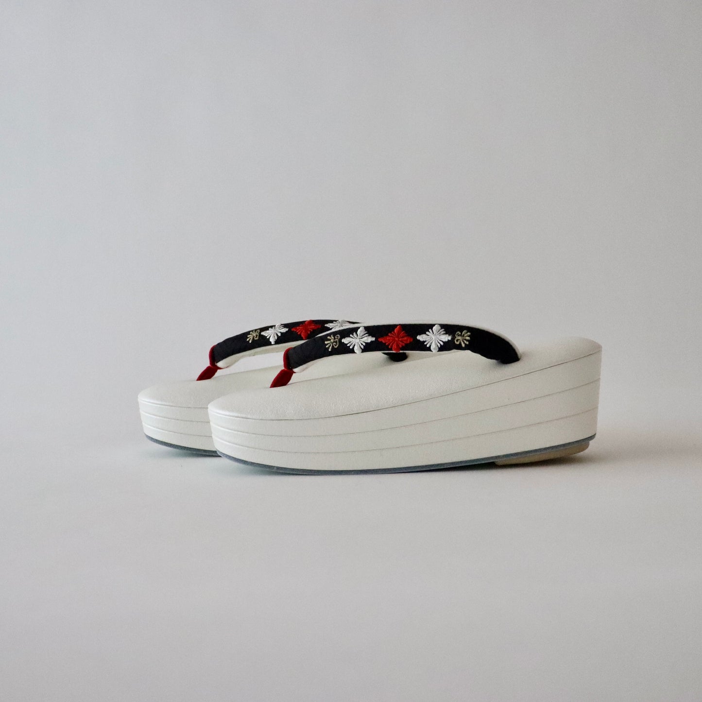 草履バッグセット「丸華文・黒」和小物さくら