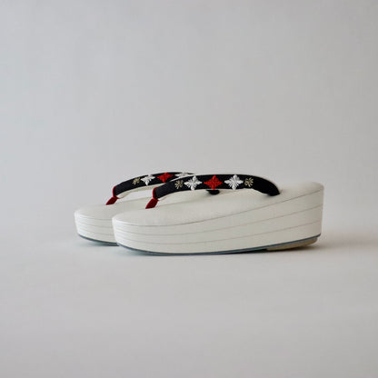 草履バッグセット「丸華文・黒」和小物さくら