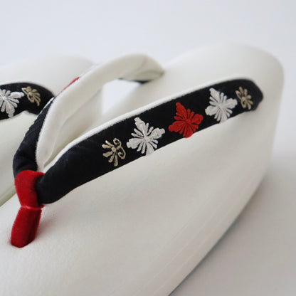 草履バッグセット「丸華文・黒」和小物さくら