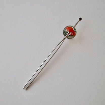 かんざし「二本軸 - 金魚」大原商店