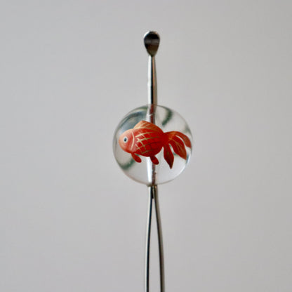かんざし「二本軸 - 金魚」大原商店