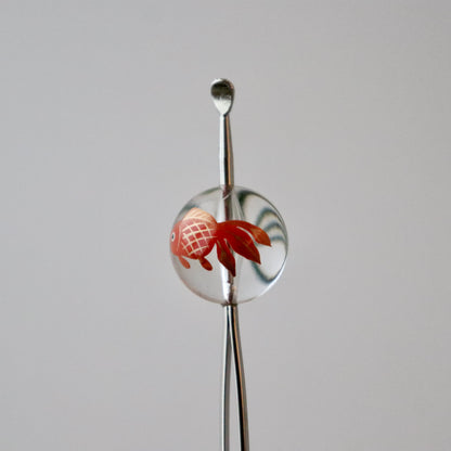 かんざし「二本軸 - 金魚」大原商店