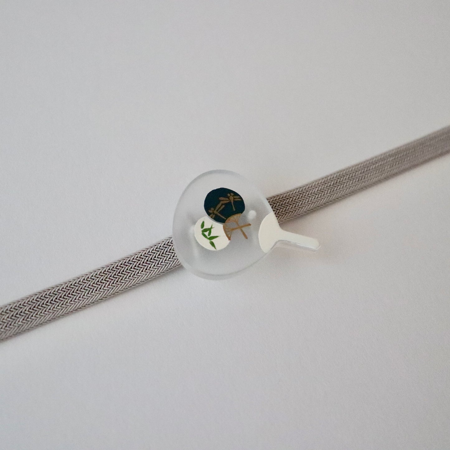 帯留「団扇にうちわ」大原商店