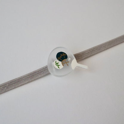 帯留「団扇にうちわ」大原商店