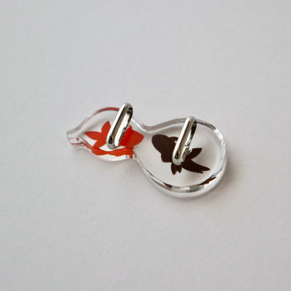 帯留「瓢箪に金魚」大原商店