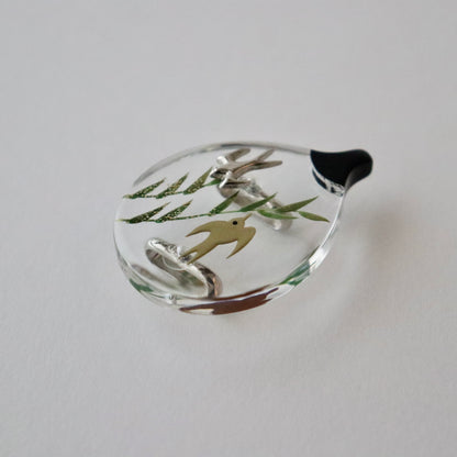 帯留「団扇に燕」大原商店