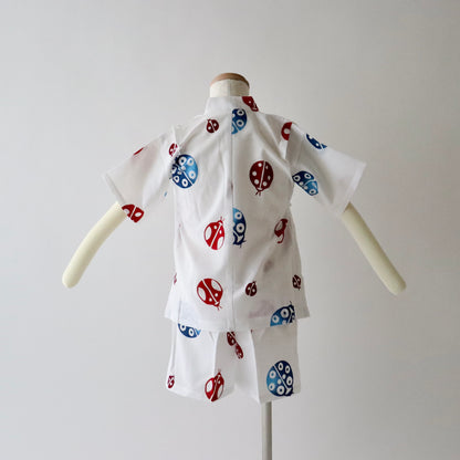 お子様甚平「てんとう虫」1号：身長80〜90cm向け - 竺仙