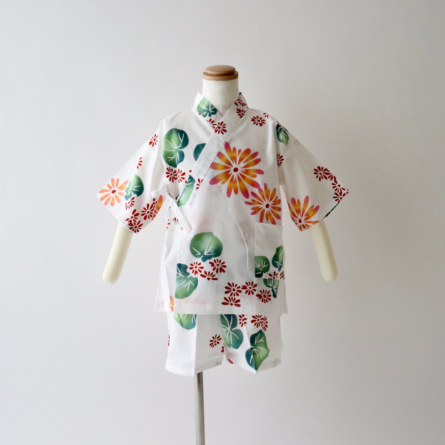お子様甚平「花葉」5号 - 身長110〜120cm向け - 竺仙