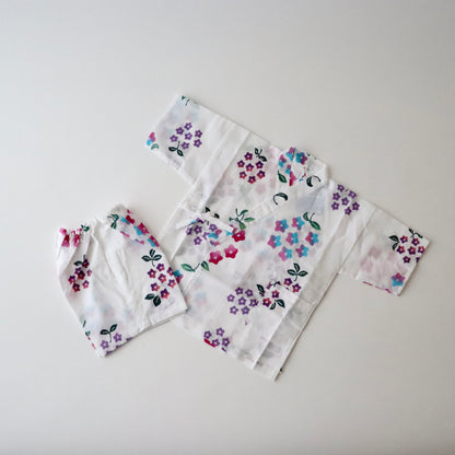 お子様甚平「紫陽花」5号 - 身長110〜120cm向け - 竺仙