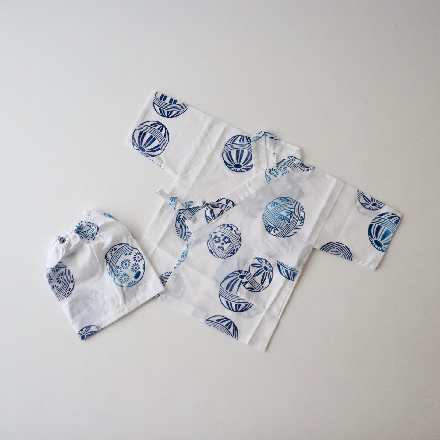 お子様甚平「鞠」3号：身長95〜100cm向け - 竺仙