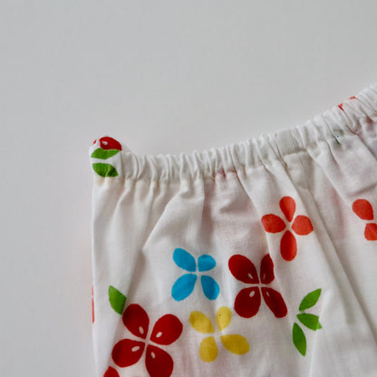 お子様甚平「鞠と小花」サイズ100：身長95〜105cm前後向け