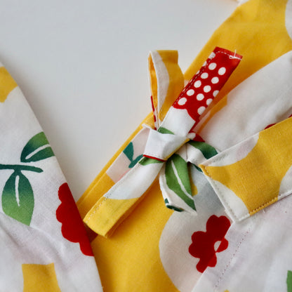 お子様甚平「花と蝶々」 サイズ110：身長105〜115cm前後向け