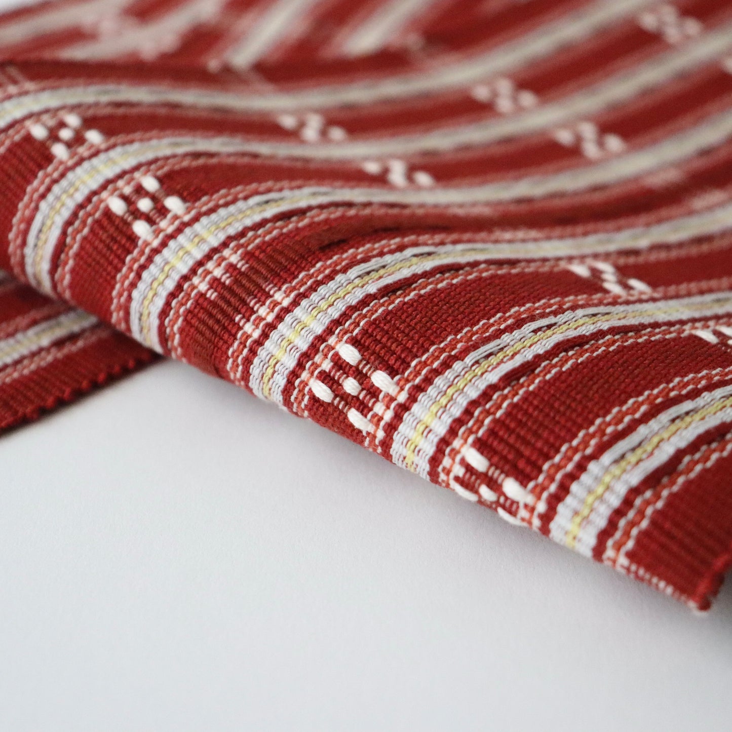 四寸帯「首里花織 - 道屯織」山里千佳子