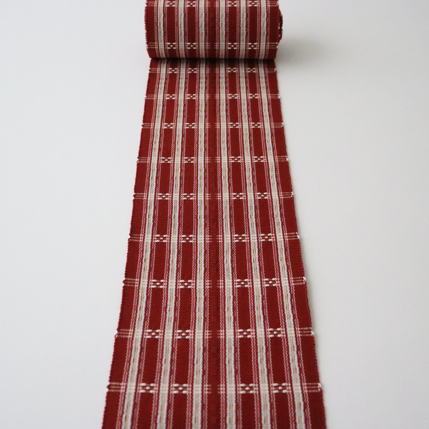 四寸帯「首里花織 - 道屯織」山里千佳子