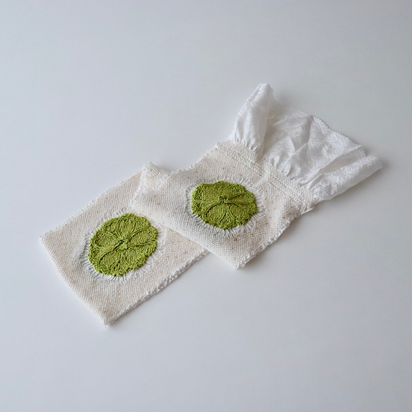 絞染め帯揚：八重桜輪 - 大原商店