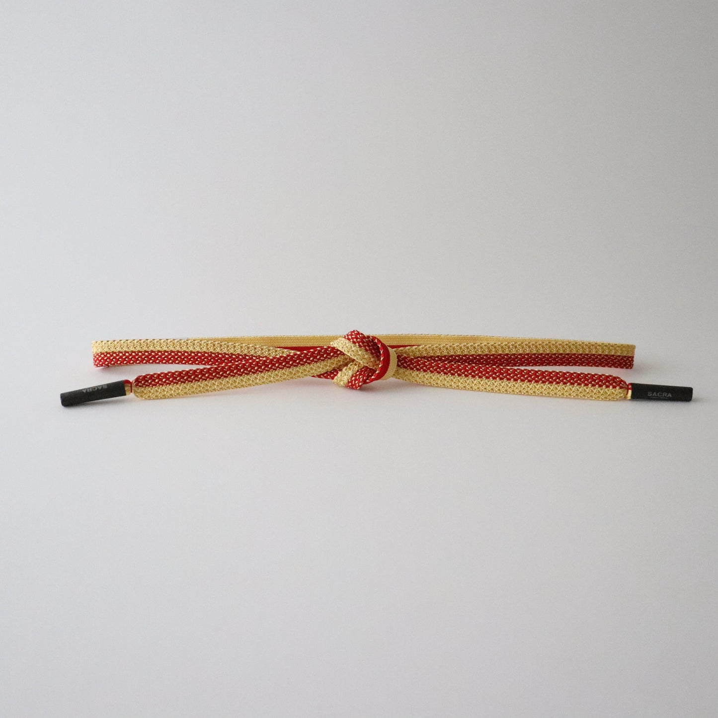 帯締め「内記二本合せ金霰撚房 - rd.yel」　和小物さくら