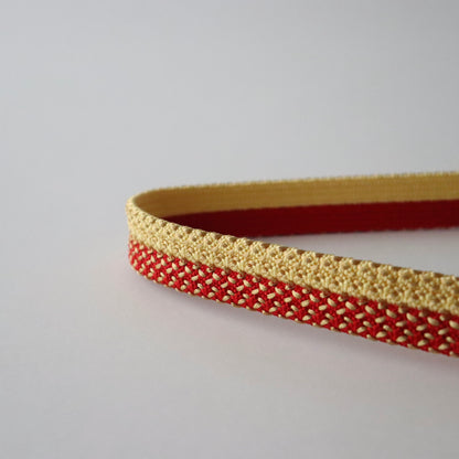 帯締め「内記二本合せ金霰撚房 - rd.yel」　和小物さくら