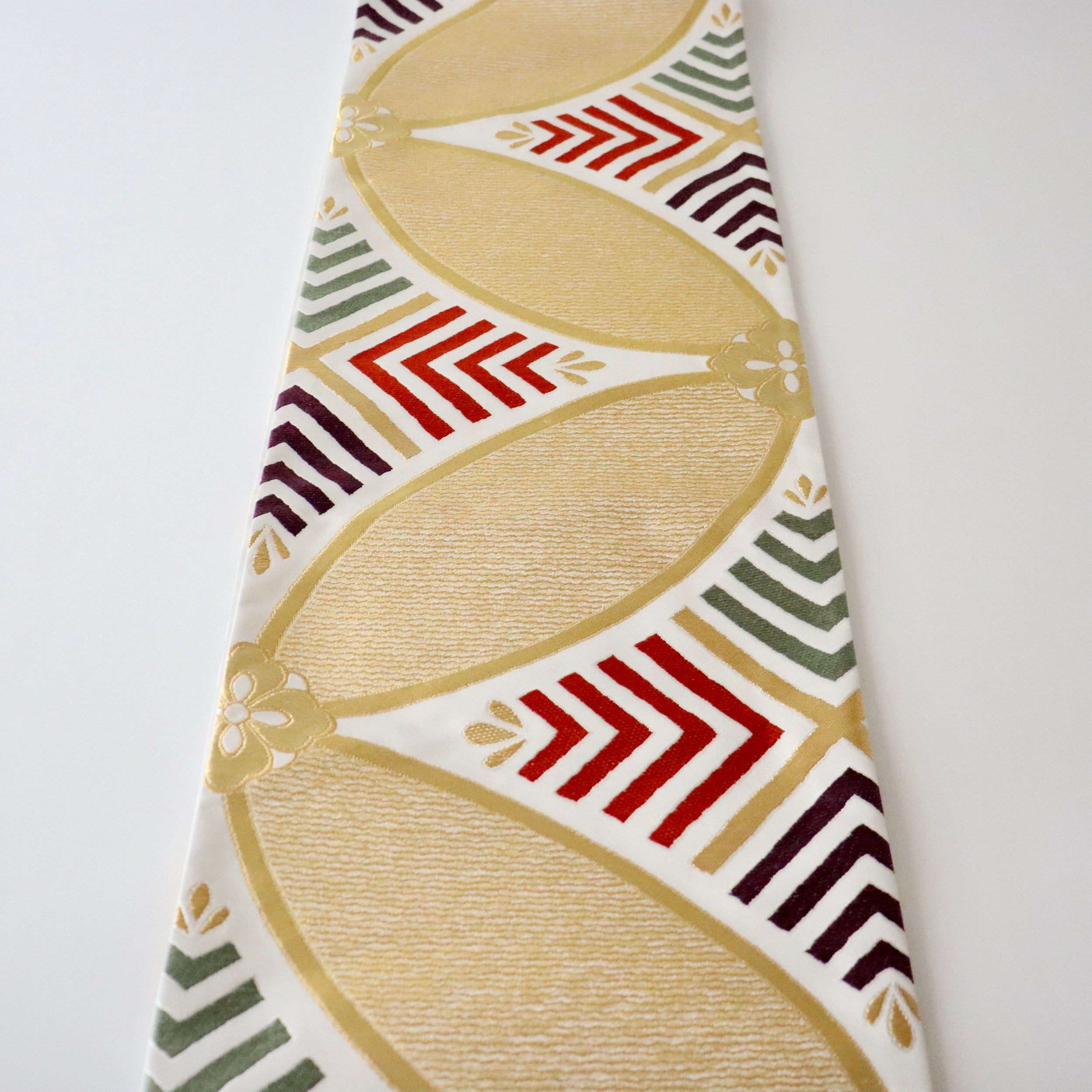 える 市松 ビロード織 膨れ織 おしゃれ 袋帯 市松 ビロード織 膨れ織 おしゃれ 袋帯