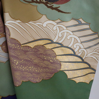 五歳 御祝着セット「雲取に松波」藤井寛/富宏染工