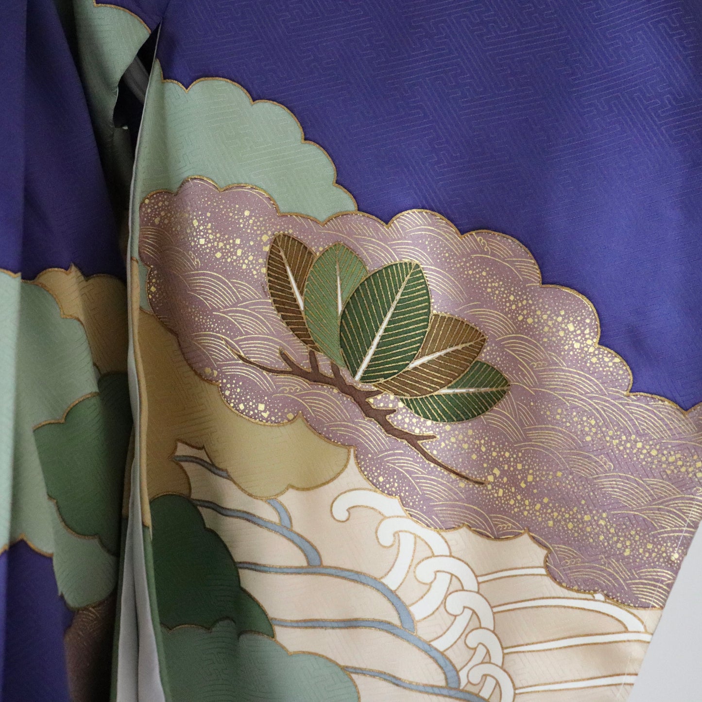 五歳 御祝着セット「雲取に松波」藤井寛/富宏染工