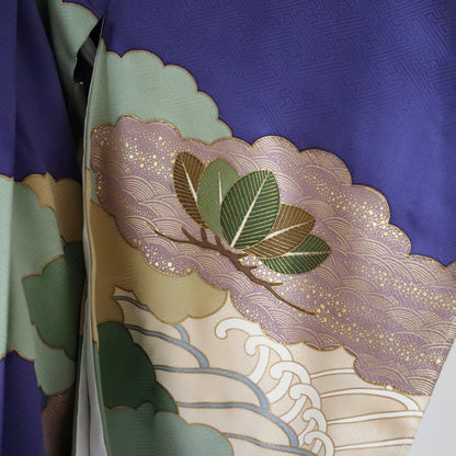 五歳 御祝着セット「雲取に松波」藤井寛/富宏染工