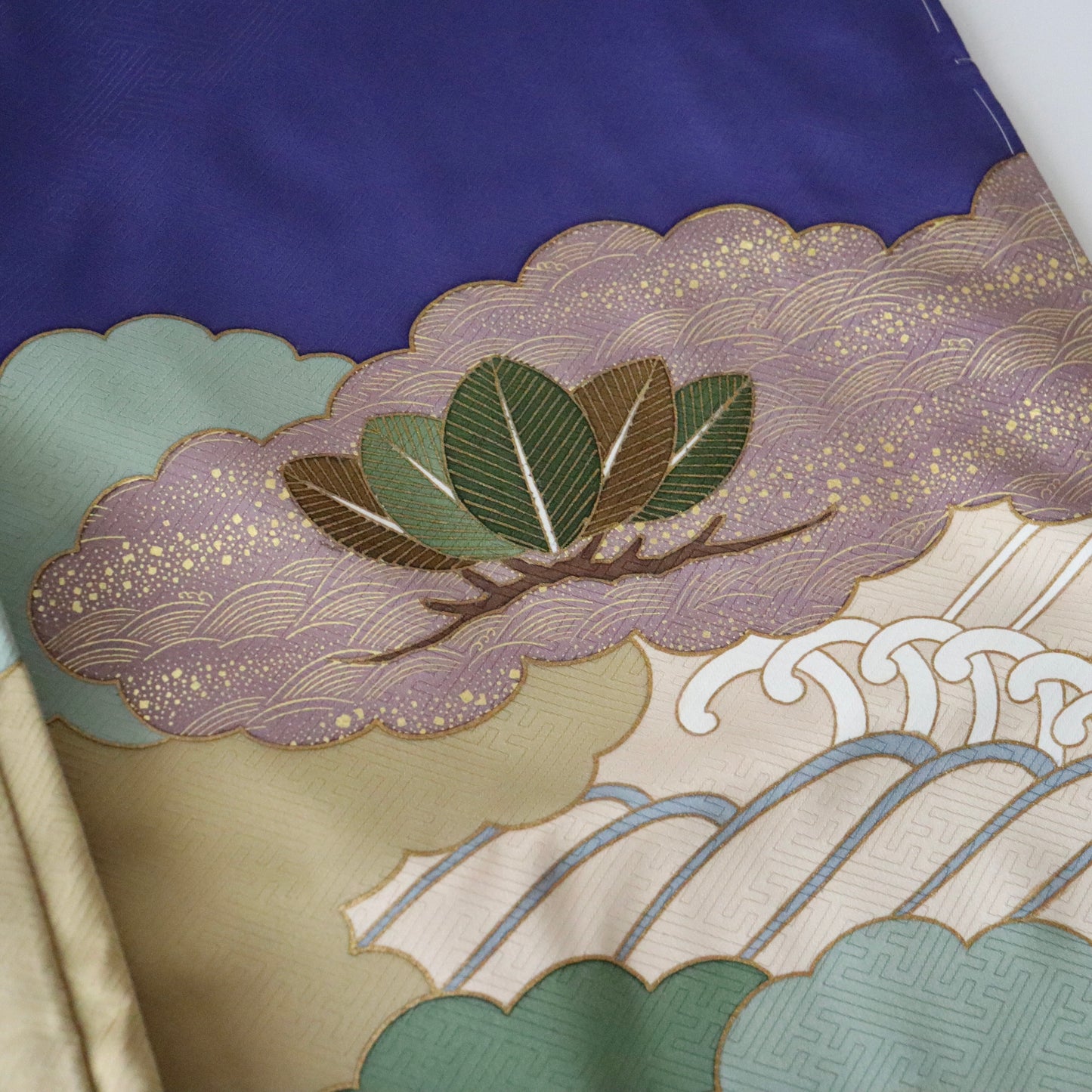 五歳 御祝着セット「雲取に松波」藤井寛/富宏染工